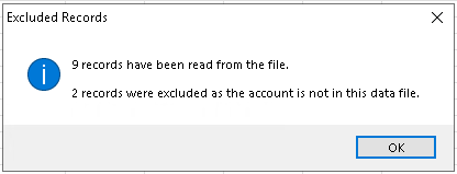 Accounts Excluded