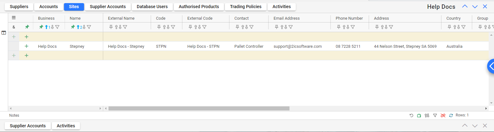 Adding Sites