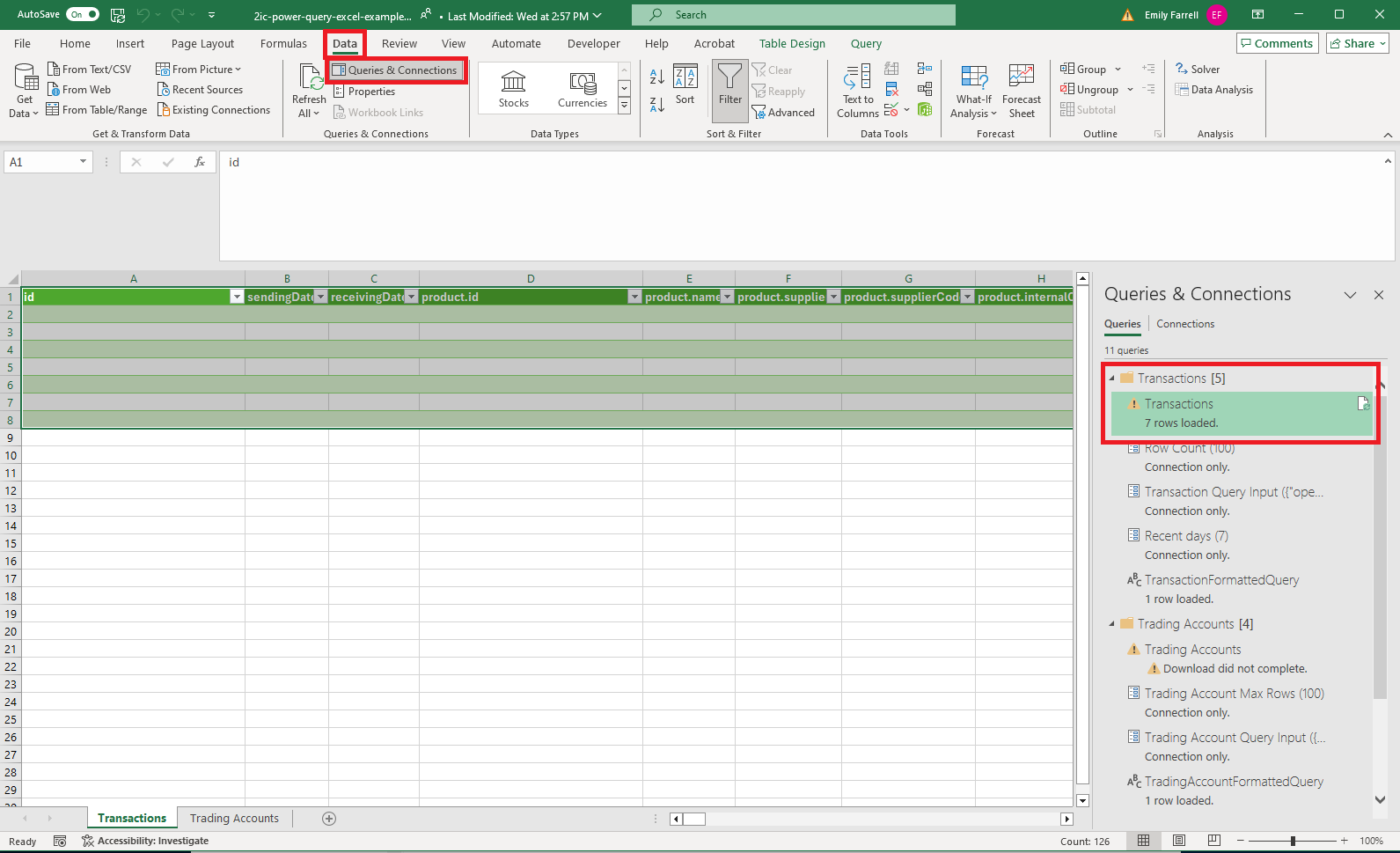 Excel getting started