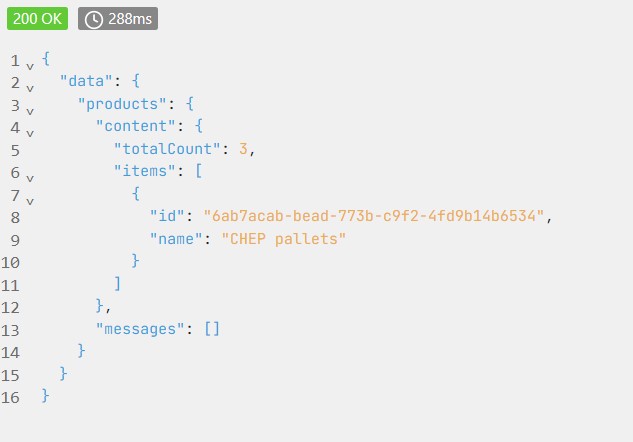 Product Query Example