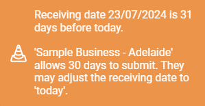 Submit Allowed Days